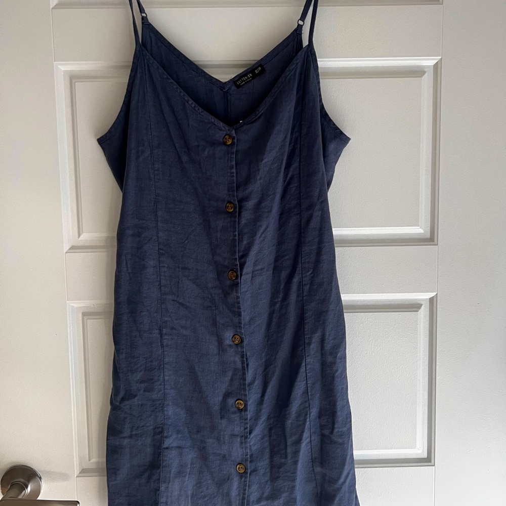 cotton on navy blue midi dress